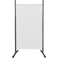 Paravent 180 x 78 cm Stoff Raumteiler Klein Stellwand Trennwand Balkon Sichtschutz Weiß von QUICK STAR