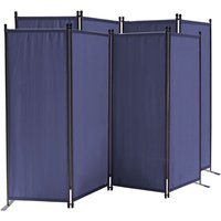 Quick-star - 2 Stück Paravent 4 Teilig 165 x 220 cm Stoff Raumteiler Trennwand Balkon Sichtschutz Stellwand Faltbar Blau Quick-star - 2 Stück Paravent 4 Teilig 165 x 220 cm Stoff Raumteiler Trennwand Balkon Sichtschutz Stellwand Faltbar Blau von QUICK-STAR