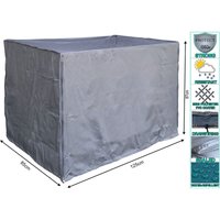 Quick-star - 5 x Gitterbox Abdeckung 125x85x87cm Grau Schutzhülle Abdeckplane von QUICK-STAR