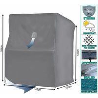 Schutzhülle Strandkorb xl 145 x 106 x 165 cm Strandkorbhülle Abdeckung Grau von QUICK-STAR
