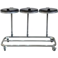 Triple Müllsackständer mit Deckel und 4 Rollen Metall Müllsackhalter 120 Liter Stabiler Müllsack Ständer - Verzinkter Stahl Müllbeutelhalter Gelber Triple Müllsackständer mit Deckel und 4 Rollen Metall Müllsackhalter 120 Liter Stabiler Müllsack Ständer - Verzinkter Stahl Müllbeutelhalter Gelber von QUICK STAR