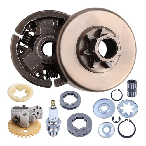 Kupplungstrommel 3/8'' 7T 8T Kettenradfelgen-Unterlegscheibe Reparatursatz for 038 038AV MS380 MS381 Kettensäge mit Nadellager Kupplungstrommel 3/8'' 7T 8T Kettenradfelgen-Unterlegscheibe Reparatursatz for 038 038AV MS380 MS381 Kettensäge mit Nadellager von QUIGHZX