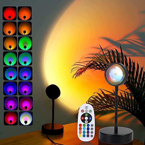 QUIGO Sunset Lamp Sonnenuntergang Lampe Led Licht Nachtlicht mit Smart App Control für Selfie Lampe Beleuchtung Schlafzimmer Wohnzimmer Party Lampe Schlafzimmer Aesthetic Room Decor von QUIGO