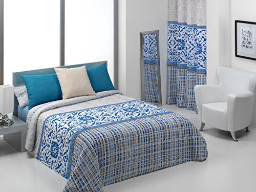 Quilt & CO Nelas Bettwäsche-Set para cama de 90 cm, 150 x 220 cm blau von QUILT