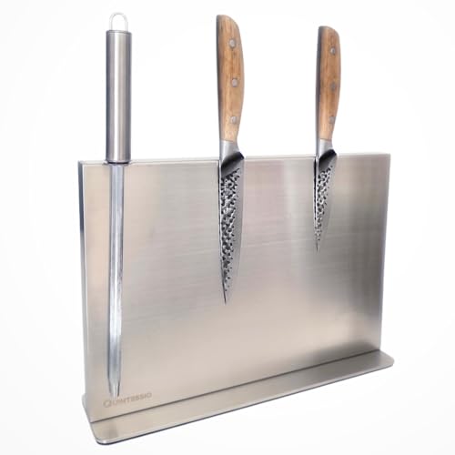 QUINTESSIO - XL Messerblock ohne Messer - magnetischer Messerhalter - Messerblock Magnetisch - Magnet Messerhalter - Messerhalter Magnetisch - Knife Holder - magnetischer Messerblock aus Edelstahl von QUINTESSIO