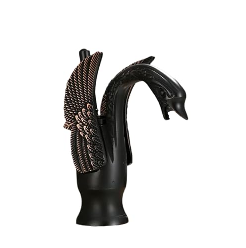 Waschbecken Armatur Badezimmer-Waschtischarmatur Schwarzer Waschbeckenhahn Goldener Schwan Heißer Und Kalter Waschbeckenhahn Auf Der Arbeitsplatte Schwarz Kurz Waschbecken Armatur Badezimmer-Waschtischarmatur Schwarzer Waschbeckenhahn Goldener Schwan Heißer Und Kalter Waschbeckenhahn Auf Der Arbeitsplatte Schwarz Kurz von QUINTO