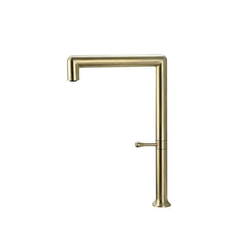 Wasserhahn Für Küche Küchenspüle Aus Edelstahl Milchig Weiß Gemüsespüle Drehbare Spüle Warm- Und Kaltwassermischbatterie Gold von QUINTO