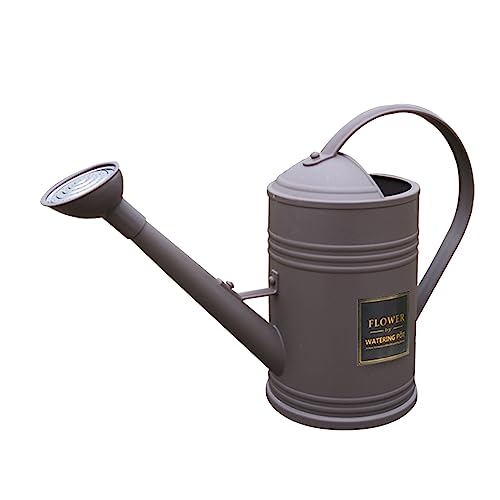 Kunststoff-Gießkanne, einfache Gießkanne, Garten-Gießkanne, Haushalts-Langmund-Duschtopf Wassersprühflasche (Grey, One Size) von QUINTRA