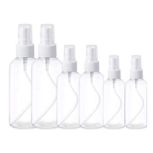 QUINTRA 30/50/100 ml Flasche Flasche leer 6 Stück Spray klein transparent Kunststoff Spray Küche, Esszimmer & Bar Köcher Küche (Clear, One Size) von QUINTRA