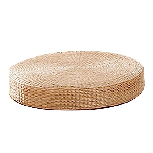 QUINTRA Kissen handgewebt Outdoor für Zen zur Meditation Kissen 40 40 Mit Bezug (Beige, A) von QUINTRA