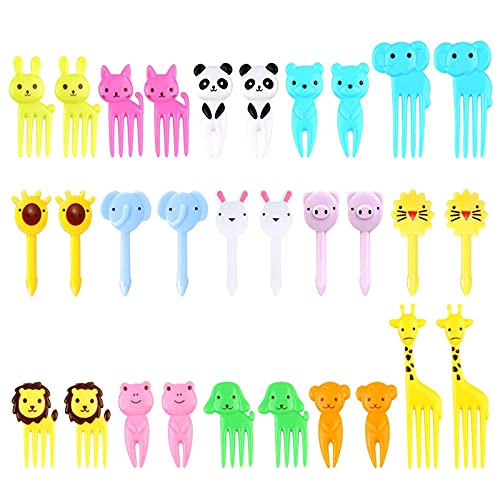 QUINTRA Kleinkinderstäbchen 30PCs Cute Kinder Bento Food Sticks Kinder Lebensmittel Küche, Essen & Trinken Bar Moderne Esstischsets (Multicolor, One Size) von QUINTRA