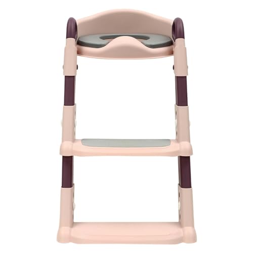 Toilettensitzverkleinerer für Kinder mit Treppe, Jungen und Mädchen, Toilettensitz mit PU für Kinder Toilettensitzverkleinerer für Kinder mit Treppe, Jungen und Mädchen, Toilettensitz mit PU für Kinder von QUIOTUIR