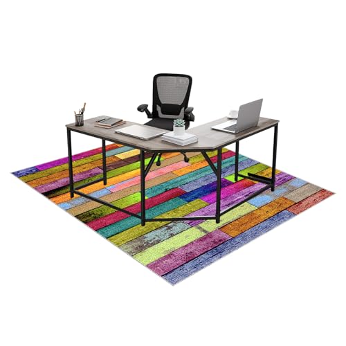 QUIYAEZY Bodenschutzmatte, rutschfest Unterlage Schreibtischstuhl, Gaming Teppich, Mehrzweck-Stuhlteppich für zu Hause, Bürostuhl Matte, Bodenschutzmatte für Hartböden 70 x 100 cm von QUIYAEZY