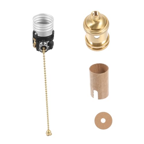 QUMIIRITY 1 Satz Zugkette Lampenfassung Reinem Kupfer mit Doppeltem Ring Vintage Deckenleuchte für Verschiedene Glühbirnen Langlebig und Hitzebeständig QUMIIRITY 1 Satz Zugkette Lampenfassung Reinem Kupfer mit Doppeltem Ring Vintage Deckenleuchte für Verschiedene Glühbirnen Langlebig und Hitzebeständig von QUMIIRITY