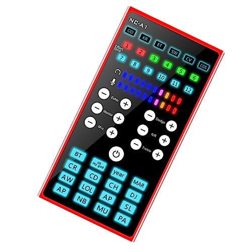 QUMIIRITY 1stück Mobile Phone Sound Card Universelle Live Soundkarte Mit Intelligentem Noise-Cancelling Kompatibel Mit Smartphones Pcs Für Live-Streaming Broadcasts Einfach Zu Bedienen von QUMIIRITY