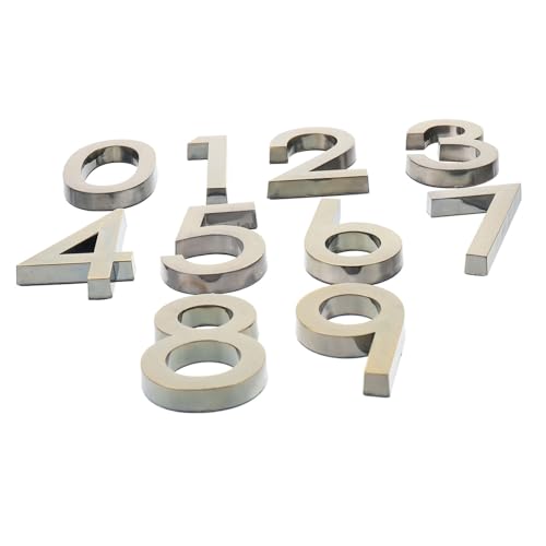 QUMIIRITY 10 Stück Teiliges Selbstklebendes Türnummernschild Wetterfest Installieren ohne Bohren Geeignet für Wohnungen Hotels Büros und Briefkästen Antik Bronzefarben Langlebige von QUMIIRITY