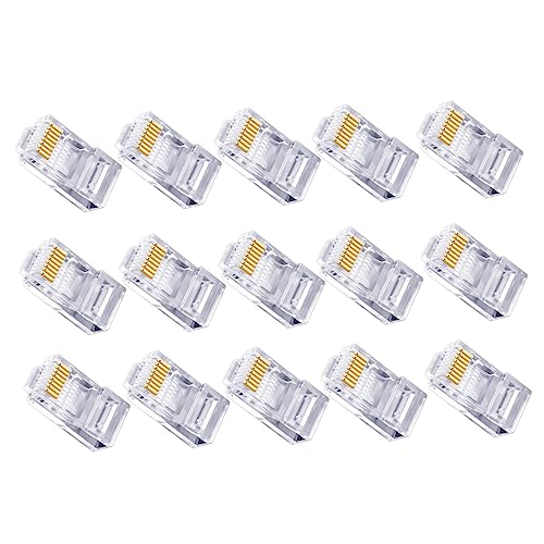 QUMIIRITY 100 Stück Crimpstecker Für Ethernet Kabel Cat6a Netzwerkstecker Geschirmt Mit Zugentlastung Für Computer Router Smart Tv 8p8c von QUMIIRITY