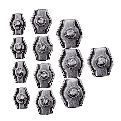 QUMIIRITY 12 Stück Teiliges Seilclip Einzelbolzen Kabelklemme Hochpräzise Drahtseilklemme für Vielseitige Anwendungen Industrie Heimwerkerbereich von QUMIIRITY