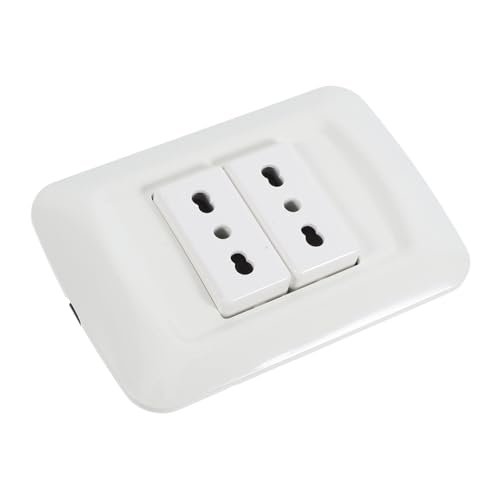 QUMIIRITY 16A Dreifach Rundsteckdose Doppelte Wandsteckdose Italienischem Standard Platzsparendes Design Einfache Installation für Zwei Geräte Robust und Langlebig QUMIIRITY 16A Dreifach Rundsteckdose Doppelte Wandsteckdose Italienischem Standard Platzsparendes Design Einfache Installation für Zwei Geräte Robust und Langlebig von QUMIIRITY