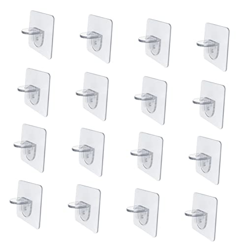 QUMIIRITY 16Stücke Nagelfreie Regal Partition Pegs Stabiler Lasttragender Support für Badezimmer und Wohnräume Einfache Installation ohne Bohren Langlebige Materialien Design von QUMIIRITY
