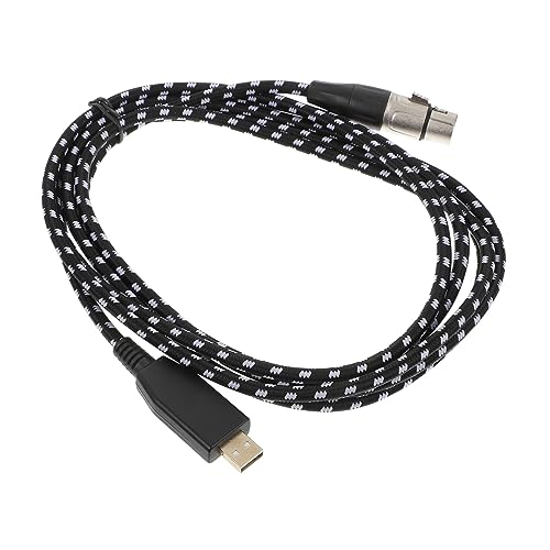 QUMIIRITY 1Stück USB Xlr Mikrofonkabel Schwarz Abgeschirmt für Audioanschlüsse Hohe Klangqualität Langlebig und Verzerrungsfrei Home Recording und Streaming von QUMIIRITY