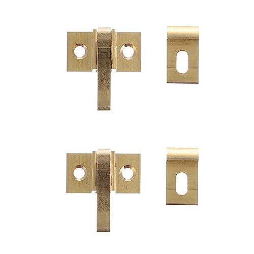 QUMIIRITY 2 Sätze Zwei Sets Messing Fenster und Türschlösser mit Montage Schrauben Robustes Design für Fenster Schränke und Antike Türen Installieren und Sicherheitsoptimiert von QUMIIRITY