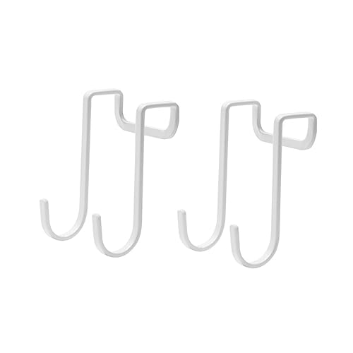 QUMIIRITY 2 Stück Doppelte Kleiderhaken Set Türhaken ohne Bohren Platzsparend für Schrank Regal Robust aus Weiß für Mäntel und Kleidung QUMIIRITY 2 Stück Doppelte Kleiderhaken Set Türhaken ohne Bohren Platzsparend für Schrank Regal Robust aus Weiß für Mäntel und Kleidung von QUMIIRITY