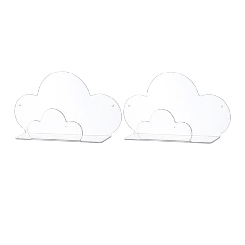 QUMIIRITY 2 Stück Wandregal aus Material Schwebendes Ablagesystem für Badezimmer und Einfache Montage ohne Bohren zur Raumgestaltung von QUMIIRITY