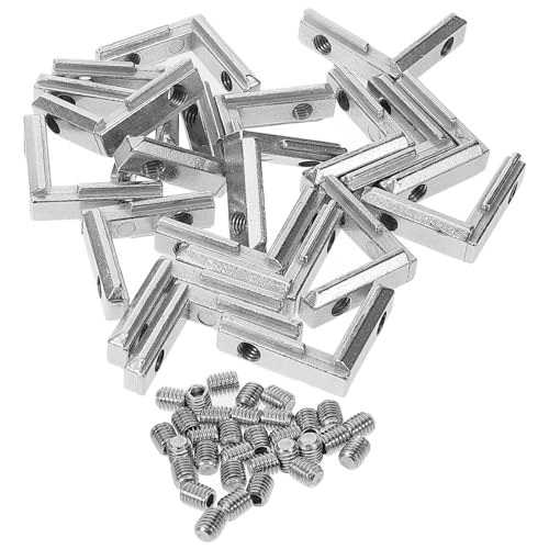QUMIIRITY 20 Sätze Zinklegierung Winkelprofilverbinder Serie Eckverbindung für Aluminiumprofile Nahtlos und Robust für Konstruktionen und Maschinenbau QUMIIRITY 20 Sätze Zinklegierung Winkelprofilverbinder Serie Eckverbindung für Aluminiumprofile Nahtlos und Robust für Konstruktionen und Maschinenbau von QUMIIRITY