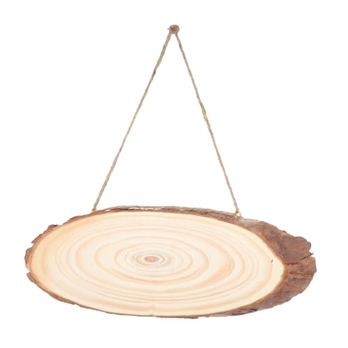 QUMIIRITY 2stücke Holzscheibe Oval Aus Naturholz Ungedeutet Für DIY-projekte Hängende Türdekoration Aus Holz Schild Mit Malerischem Ort Für Wand Und Garten von QUMIIRITY