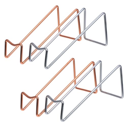 QUMIIRITY 4 Stück Flaschenregal Aus Metall Weinregal Stapelbar Halter Für Weinflaschen Weinhalter in Stabilem Design Weinflaschenhalter Dekorativ Gestelle Bottle Stand Eisen von QUMIIRITY