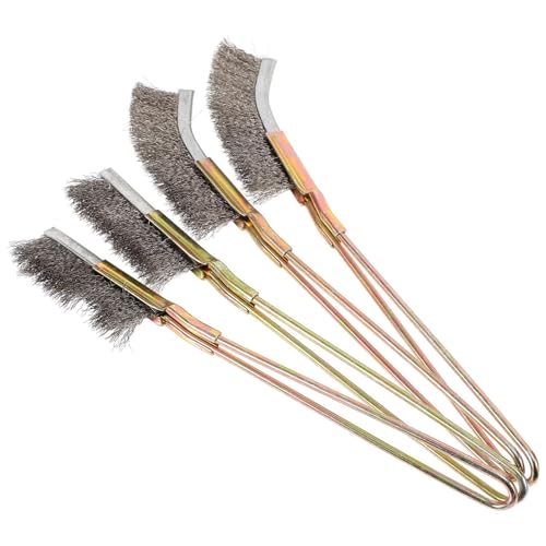 QUMIIRITY 4 Stück Teiliges Reinigungspinsel Ergonomischem Griff Gebogenem und Geradem Kopf Rostentfernend Staub Burrfrei für Haushalt Edelstahl drahtbürste für Vielseitige Pflege QUMIIRITY 4 Stück Teiliges Reinigungspinsel Ergonomischem Griff Gebogenem und Geradem Kopf Rostentfernend Staub Burrfrei für Haushalt Edelstahl drahtbürste für Vielseitige Pflege von QUMIIRITY