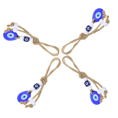 QUMIIRITY 4 Stück Teiliges Türkisches Evil Eye Wanddekor Schutzanhänger für Zuhause und Auto Handgefertigtes Ornament mit Einzigartigem Design zum Aufhängen an Türen und Wänden QUMIIRITY 4 Stück Teiliges Türkisches Evil Eye Wanddekor Schutzanhänger für Zuhause und Auto Handgefertigtes Ornament mit Einzigartigem Design zum Aufhängen an Türen und Wänden von QUMIIRITY