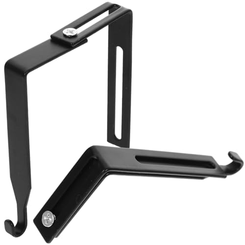 QUMIIRITY 5 Stück Klein Verstellbare Haken für Türen Partition Haken für Platzsparende Organisation von Kleidung und Taschen Schwarz Einfache Montage Robuste Metallkonstruktion von QUMIIRITY