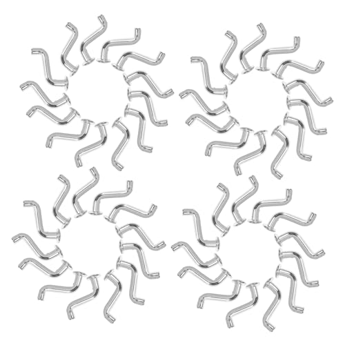 QUMIIRITY 50 Stück J Palettenregal Clips mit Sicherheits Pin Verzinkte Palettenregal Sicherung mit Flachem Kopf und Gebogenem Verriegelungsbolzen Robuster Paletten Haken für Lagerregale von QUMIIRITY