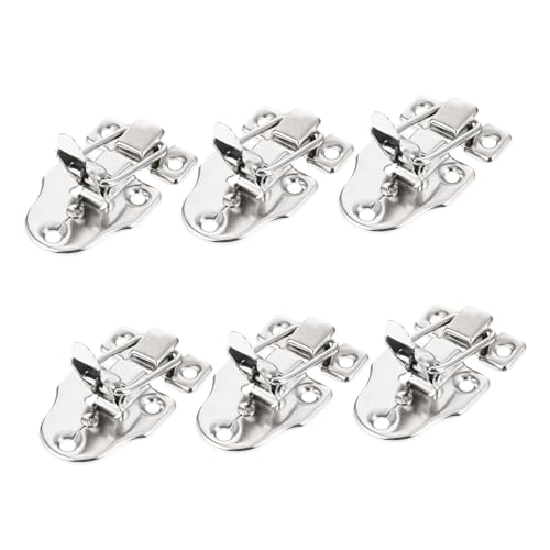 QUMIIRITY 6 Stück Teiliges Silberfarbener Retro Schmuckkasten Verschluss Latch aus Dekorativer Kistenverschluss für Holzbox Geschenkbox Möbel Einfach zu Montierender Vintage Lock von QUMIIRITY
