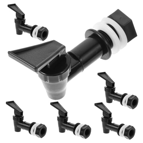 QUMIIRITY 6 Stück Teiliges Wasserkocher Auslauf Ersatzteil Robuste Kunststoff Armatur für Getränke Spender Wiederverwendbarer Wasserhahn mit Einstellbarem Auslass für Kühler und Trinkwasser von QUMIIRITY