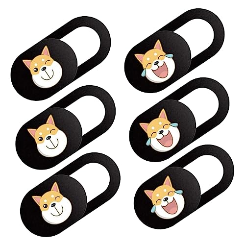 QUMIIRITY Webcam-Abdeckungs-schiebeset 6-teilig Für Laptop Computer Tablet Telefon Selbstklebend Webcam-sichtschutz Hundemuster-Design von QUMIIRITY