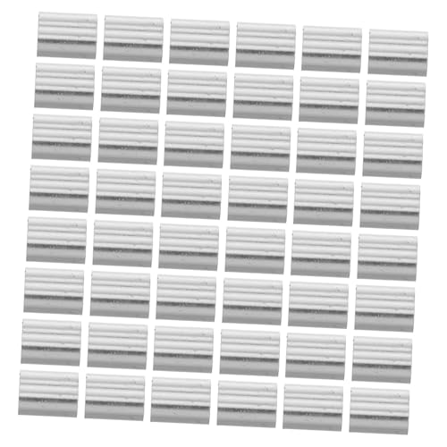 QUMIIRITY 60 Stück Aluminium Kabel Crimp Hülsen Drahtseil Endkappen Doppelte Anpassungsfähiges Design für Verschiedene Drahtseil Rutschfeste Verbindung für Kabelmanagement von QUMIIRITY