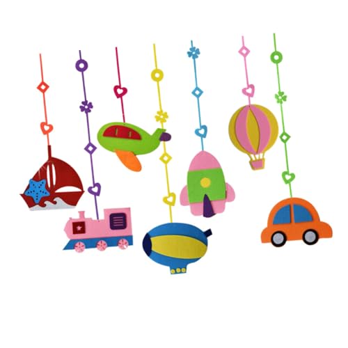 QUMIIRITY 7stücke Filz Hängedekoration Für Klassenzimmer Cartoon-fahrzeug-design Bunte Farbe Einfach Anzuhängen Geeignet Für Kindergarten Grundschule Und Andere Lernorte von QUMIIRITY