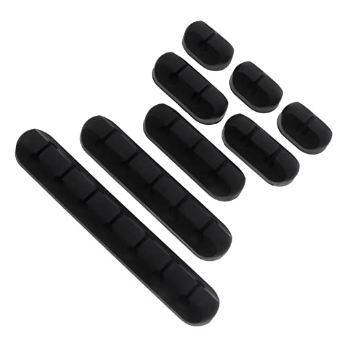 QUMIIRITY 8 Stück Kabelhalter Set Teile Silikon Kabelorganizer für Schreibtisch Selbstklebend zur Ordnung von USB und Datakabeln Langlebig und Einfach zu Verwenden von QUMIIRITY