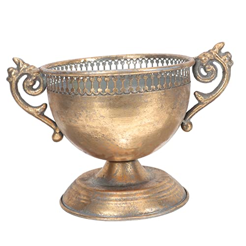 QUMIIRITY Dekorative Metallvase für Blumenarrangements Vintage Stil für Tischdekoration Trockenblumen und Kreative Wohnkultur von QUMIIRITY