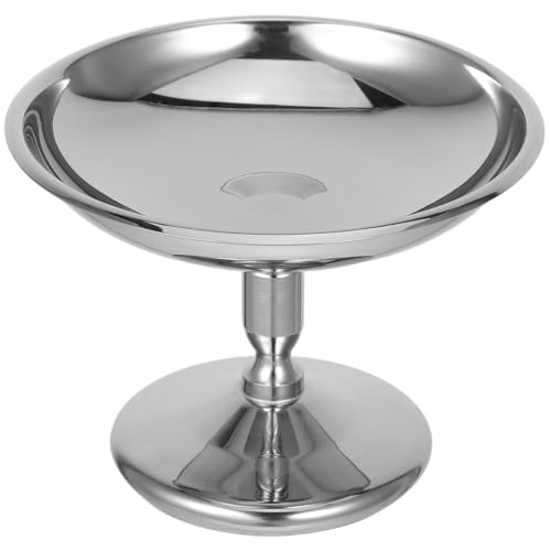 QUMIIRITY Edelstahl Dessertbecher mit Fuß Vielseitiger Salat Eisbecher aus Rostfreiem Stahl Leicht zu Reinigen Modernes Design für Party Snacks Obst und Getränke von QUMIIRITY