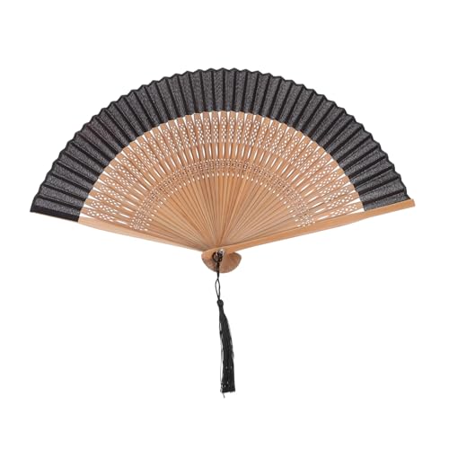 QUMIIRITY Faltbare Fächer Handfächer Antiker Faltfächer Handfächer Aus -Fans Dekorativer Fächer Eleganter Fächer Handventilator Mini- Mit Griff Im Vintage- Handgebläse Black QUMIIRITY Faltbare Fächer Handfächer Antiker Faltfächer Handfächer Aus -Fans Dekorativer Fächer Eleganter Fächer Handventilator Mini- Mit Griff Im Vintage- Handgebläse Black von QUMIIRITY