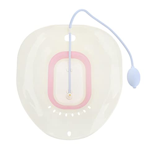 QUMIIRITY Faltbarer Sitzbad für Schwangere Frauen und Ältere Menschen Rosa Hygiene Badewanne mit Ablauflöchern Geeignet für Standard Toilettensitze Reinigungsgerät von QUMIIRITY