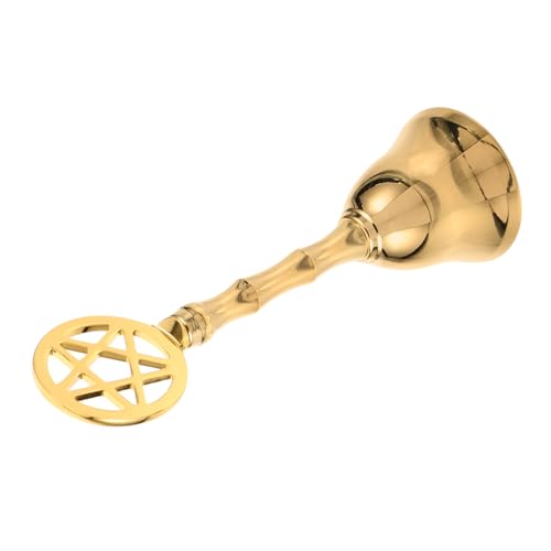 QUMIIRITY Handglocke Aus Messing Mit -Design Ritualglocke Für Tarot Restaurant-Service Und Weissagung Robuste Langlebige Glocke Für Zeremonien Und Meditative Anwendungen von QUMIIRITY
