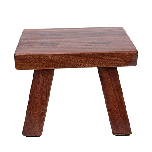 QUMIIRITY Kleiner Holzschemel Für Junge Mädchen Stabiler Tritthocker Aus Massivem Holz Für Einsatz Im Haushalt Zum Sitzen Höhe Für Kinderzimmer Schuhwechselhilfe von QUMIIRITY