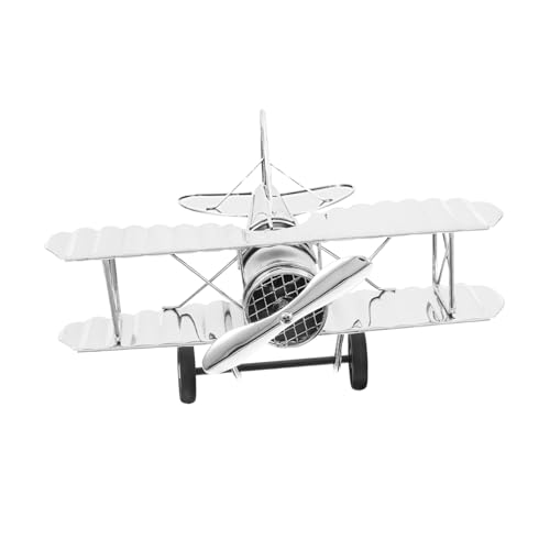 QUMIIRITY Kampfjet-Modell Flugzeugspielzeug Doppeldecker-modellstatue Propeller Vintage Flugzeugdekor Flugzeuge Ebene Flugzeugverzierung Bausatz Desktop Modellflugzeug Eisen Silver QUMIIRITY Kampfjet-Modell Flugzeugspielzeug Doppeldecker-modellstatue Propeller Vintage Flugzeugdekor Flugzeuge Ebene Flugzeugverzierung Bausatz Desktop Modellflugzeug Eisen Silver von QUMIIRITY