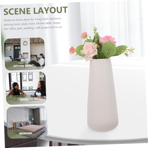 QUMIIRITY Keramikvase Nordic Stil Kleine Weiße Blumenvase Modern für Trockenblumen Wohnzimmer Büro Dekoration Schöne Porzellan Vase für Tisch und Regal von QUMIIRITY
