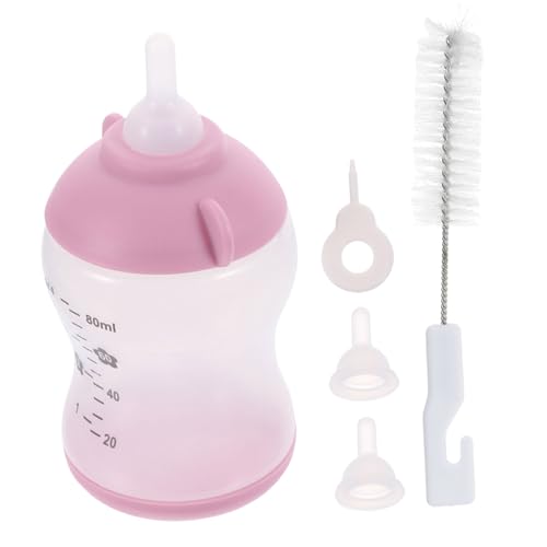 QUMIIRITY Kleine Haustier Fütterungsflasche aus PP und Tragbar und Leicht mit Messskala Wiederverwendbar für Welpen und Kätzchen Praktisches Pflegezubehör für Genaue Milchportionierung von QUMIIRITY